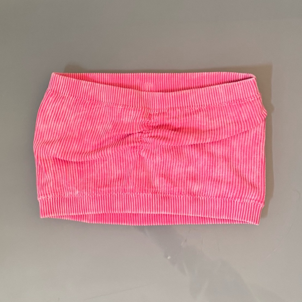Pink Striped Tube Top